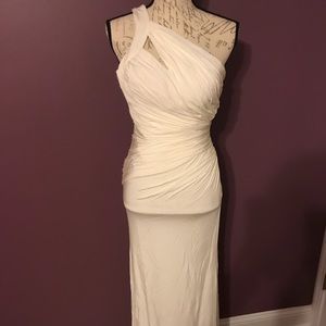 Bebe Long white dress size xs